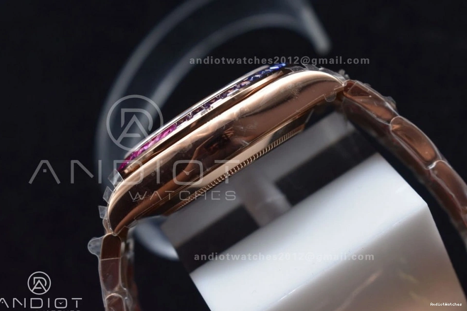 Crystal RG Classic Best YG Black Edition TWF on 116595RBOW A Bracelet Daytona 428 Rainbow Dial 0512